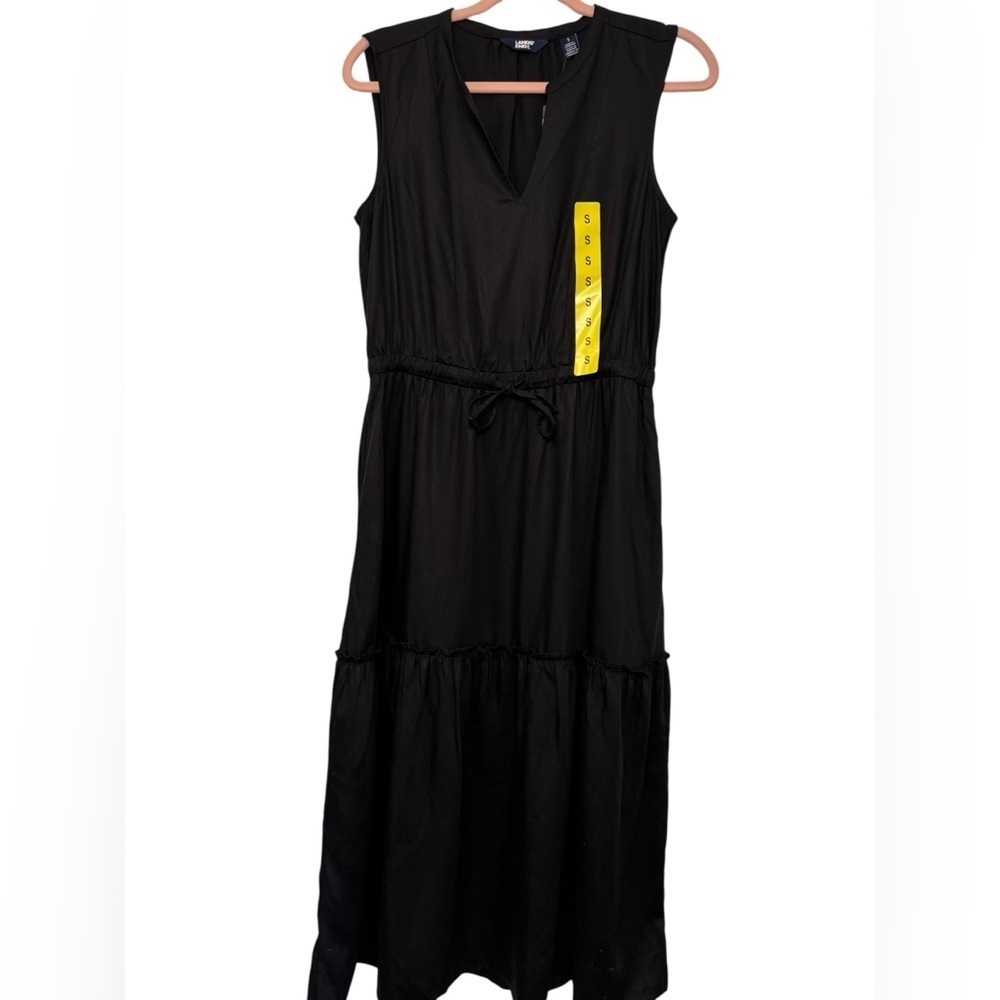 Lands' End Sleeveless Tiered Lycocell Dress - Picture 4 of 13